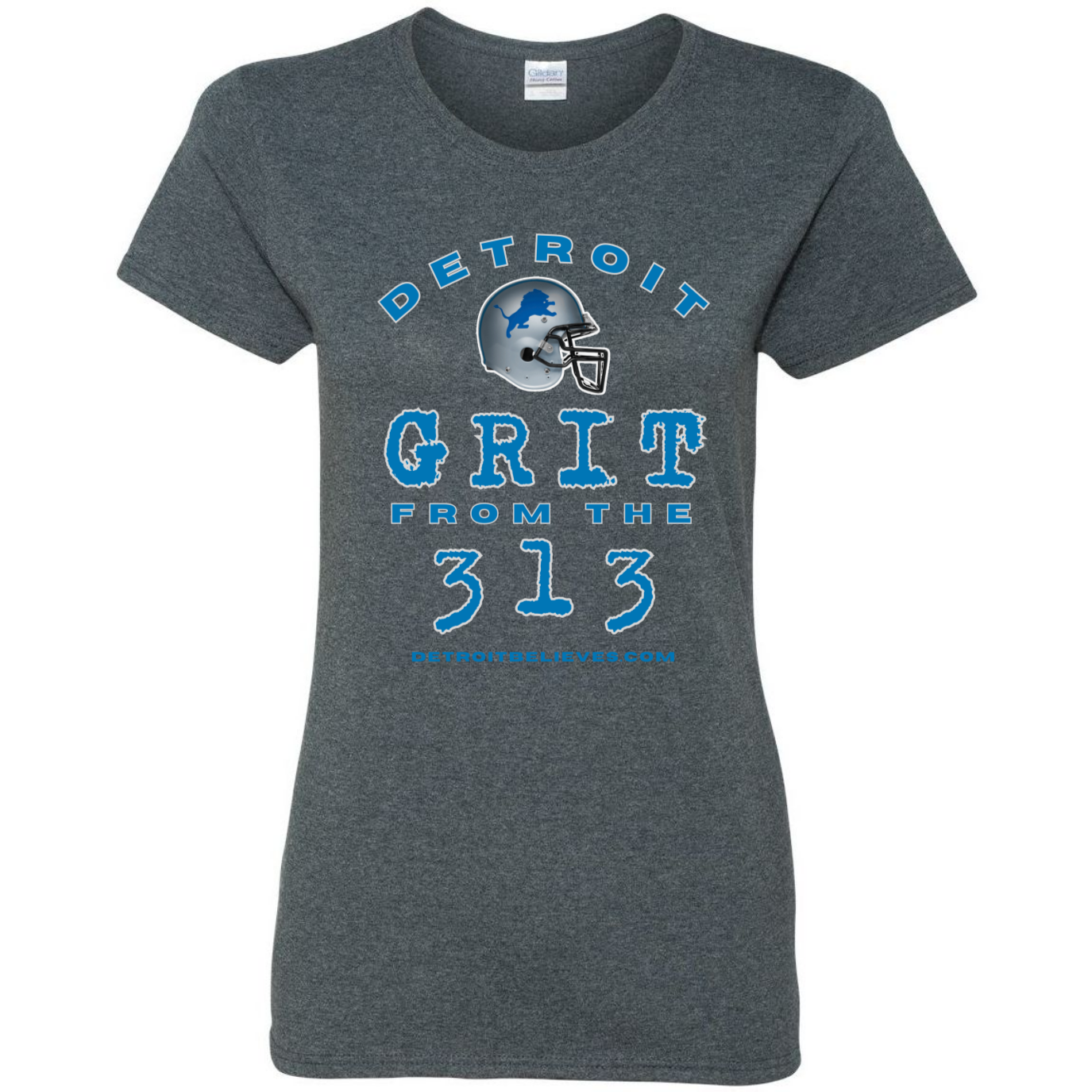 GRIT 313 Detroit Football Womens T-Shirt