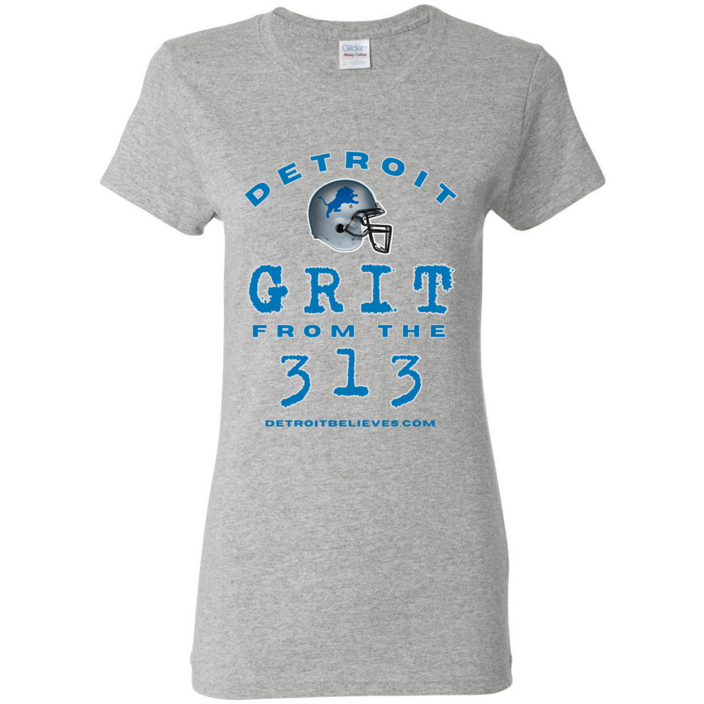 GRIT 313 Detroit Football Womens T-Shirt