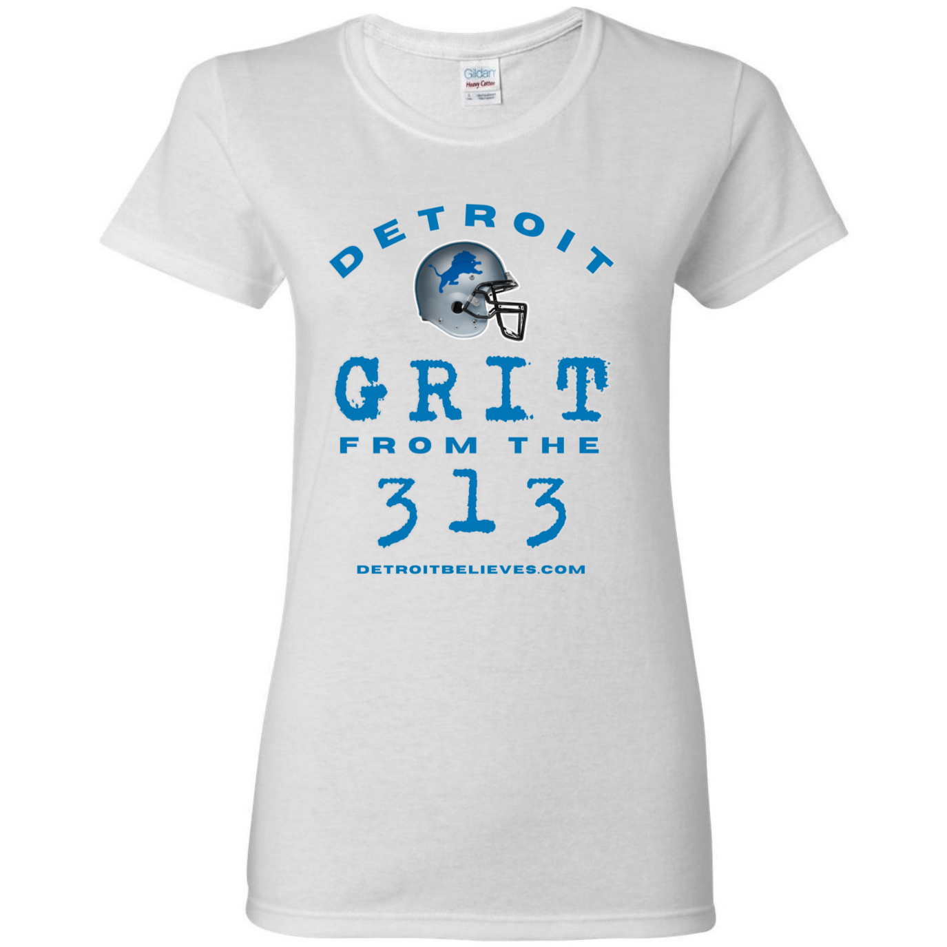 GRIT 313 Detroit Football Womens T-Shirt