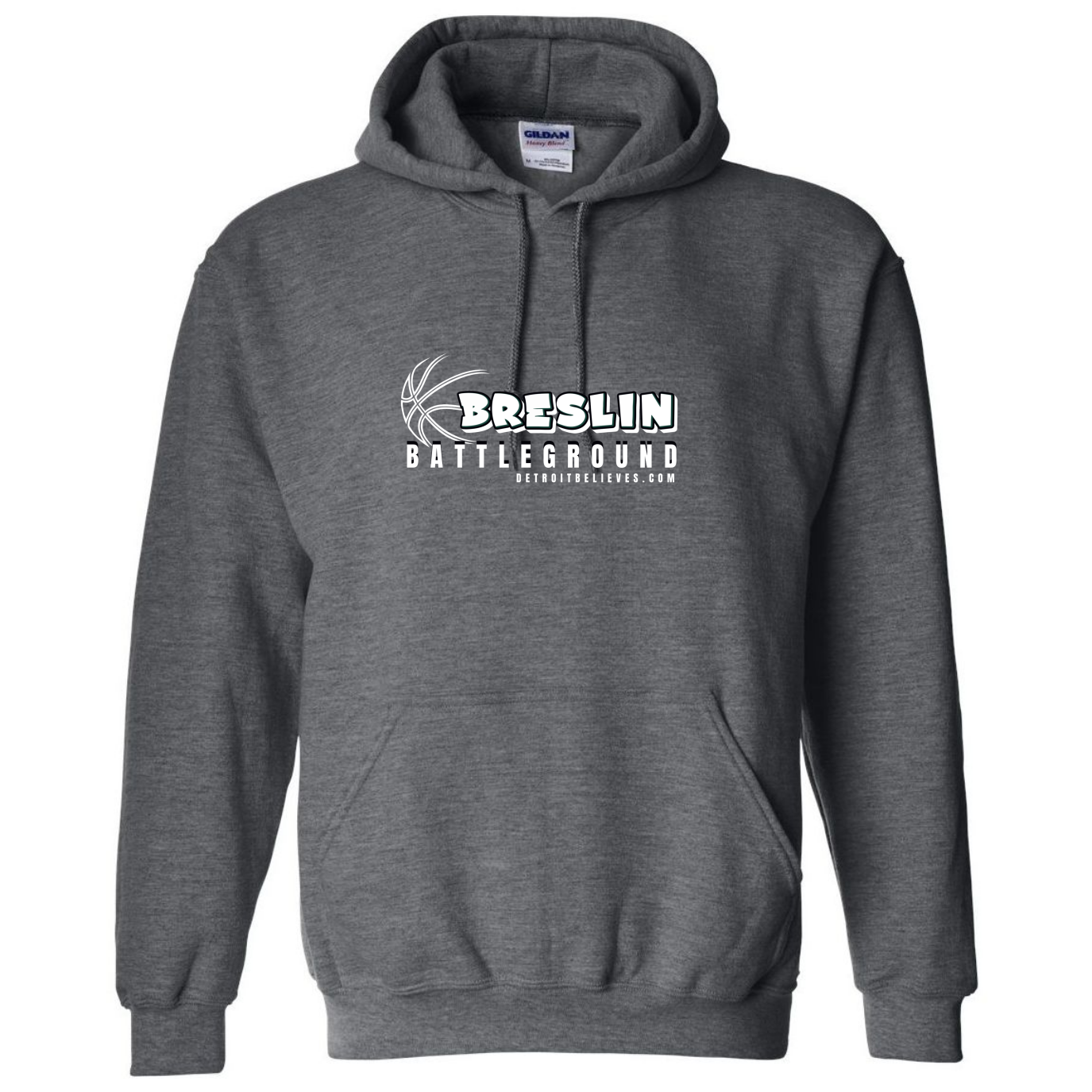 BRESLIN BATTLEGROUND Hoops Go Green Mens Hoodie