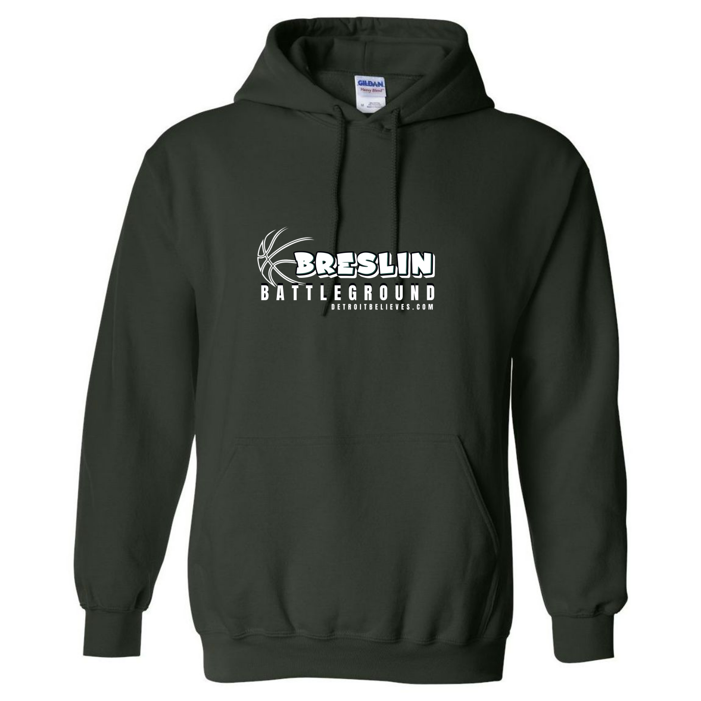 BRESLIN BATTLEGROUND Hoops Go Green Mens Hoodie