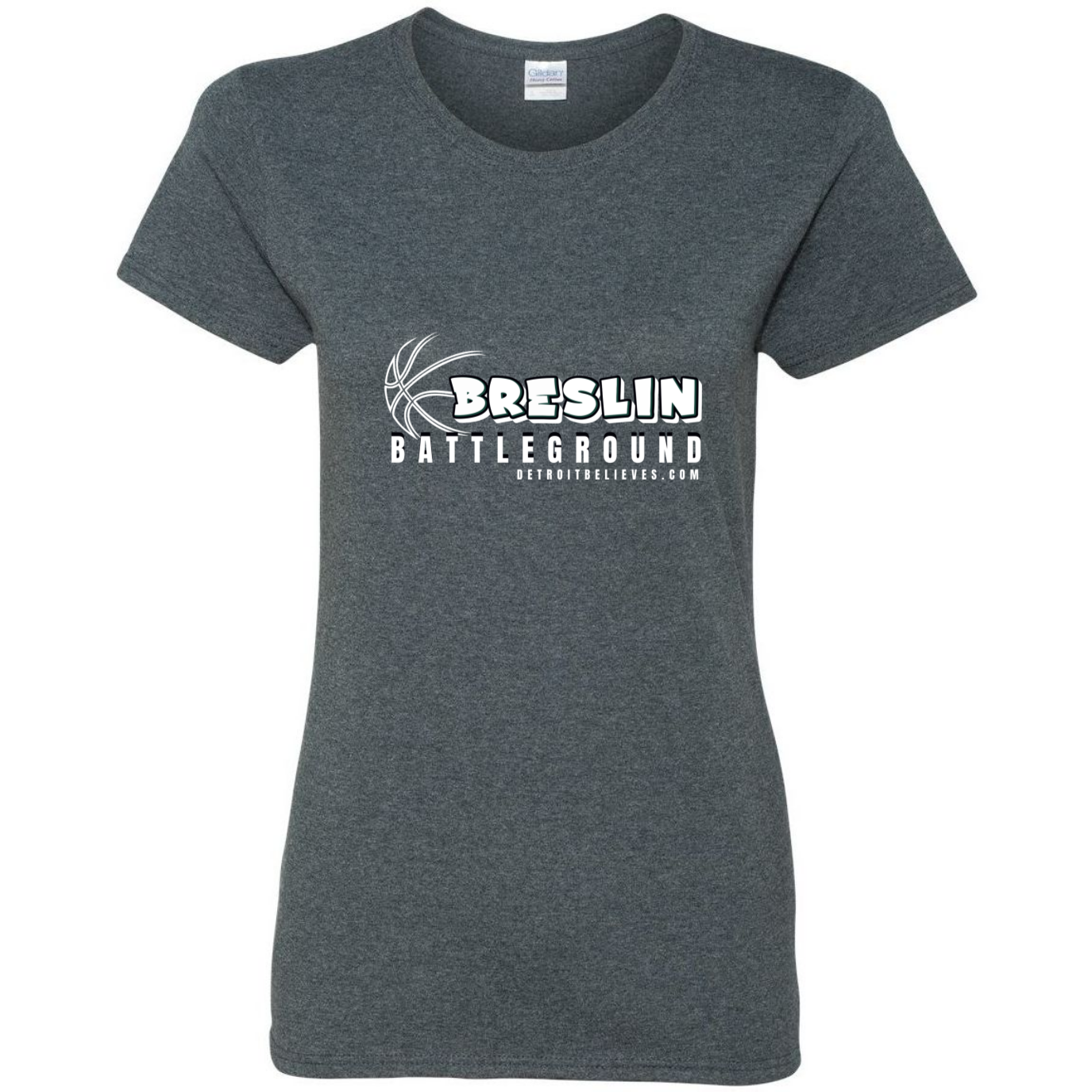 BRESLIN BATTLEGROUND Hoops Go Green Womens T-Shirt