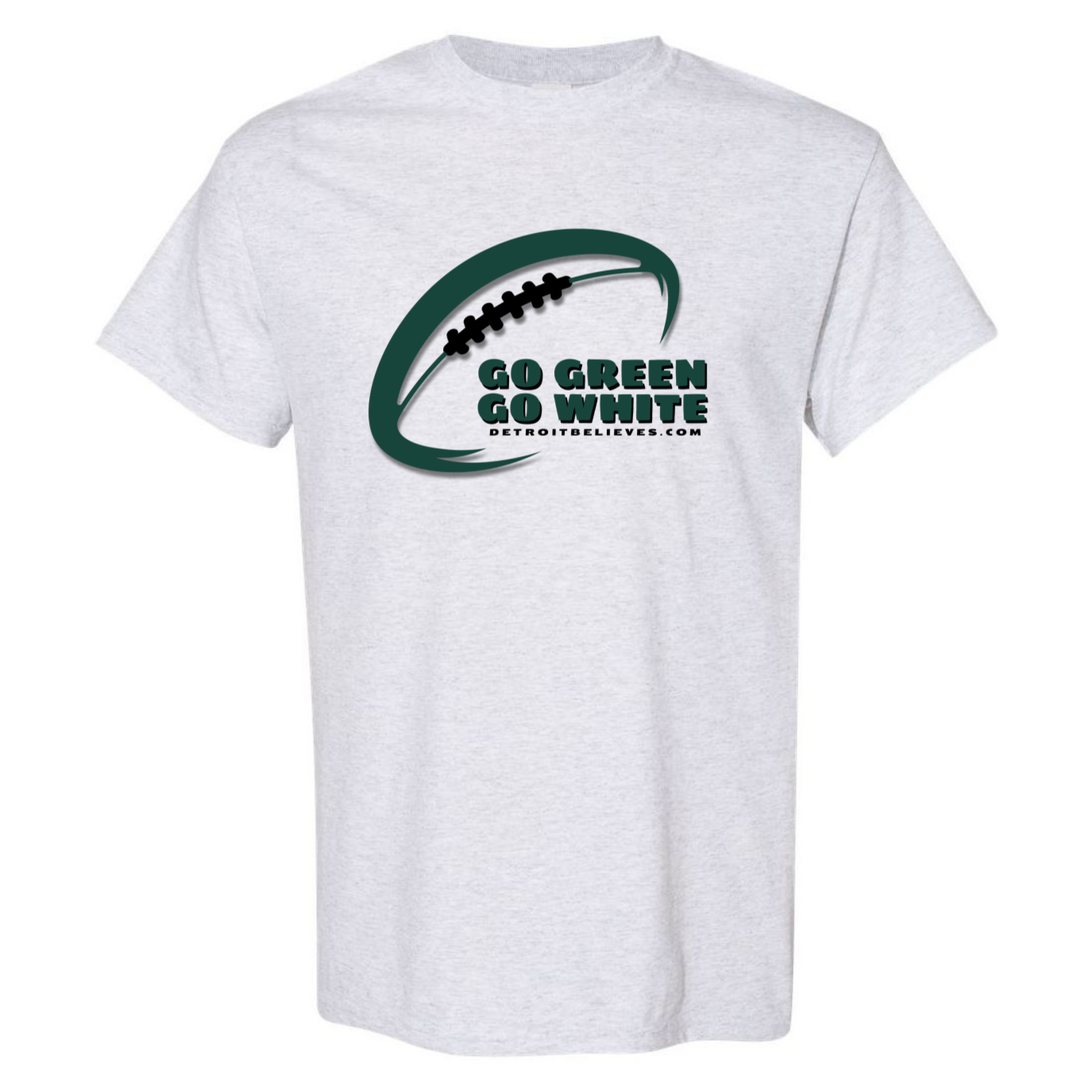 GO GREEN GO WHITE Gridiron Mens T-Shirt