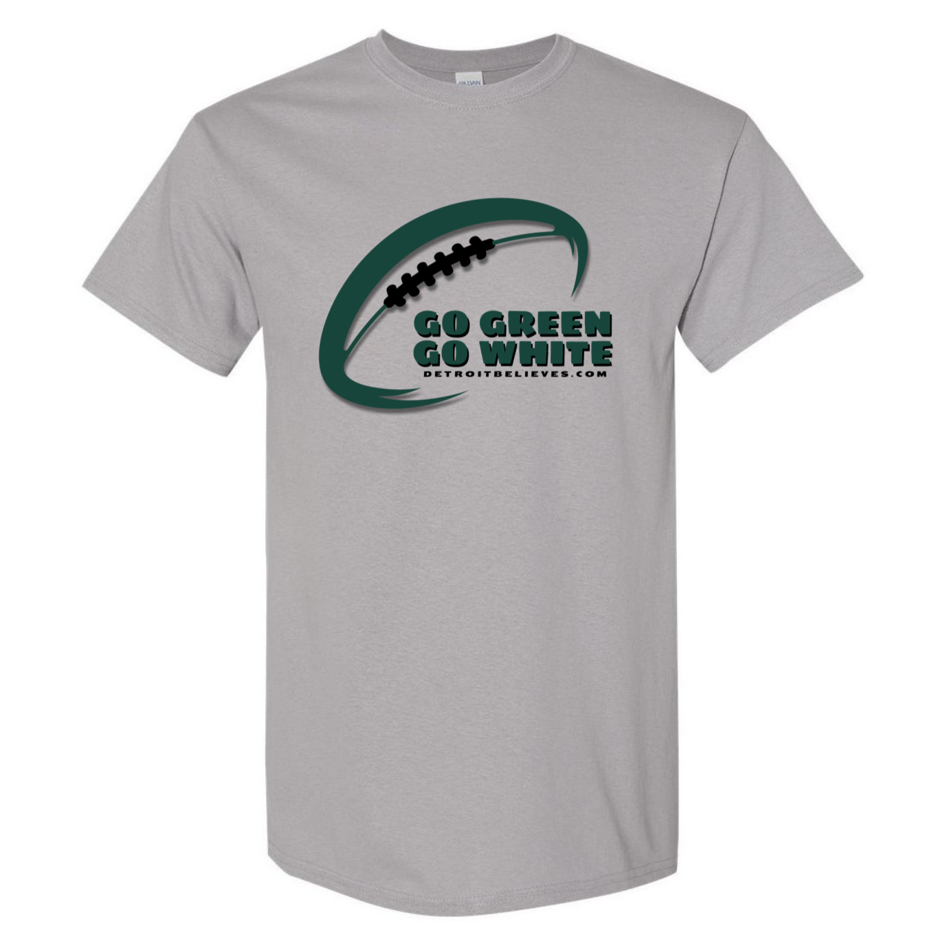 GO GREEN GO WHITE Gridiron Mens T-Shirt