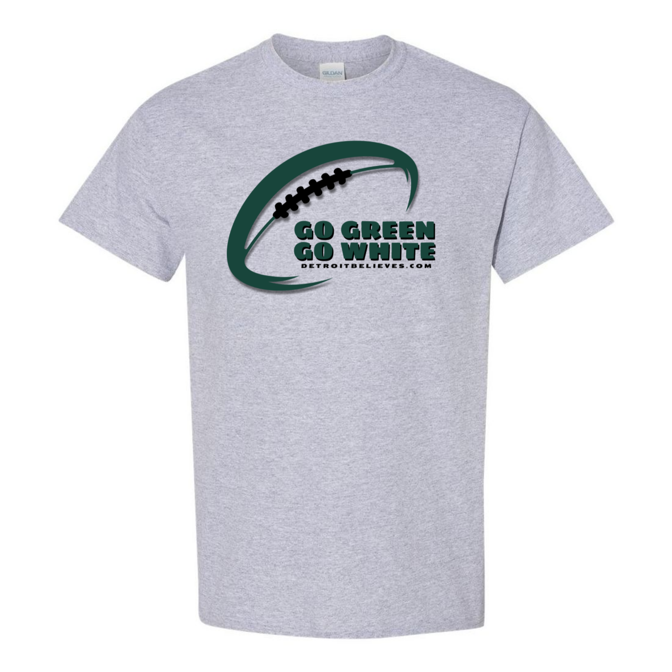 GO GREEN GO WHITE Gridiron Mens T-Shirt