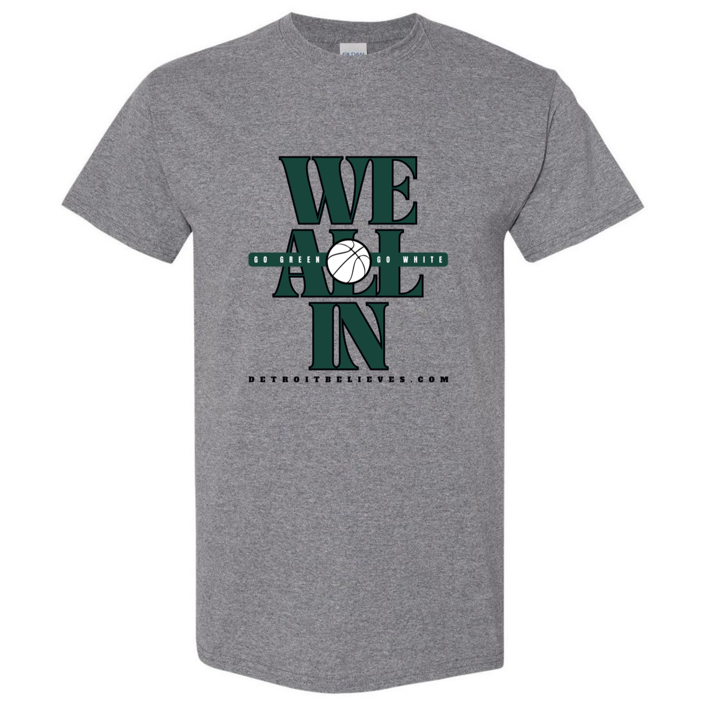 WE ALL IN Hoops Go Green Mens T-Shirt