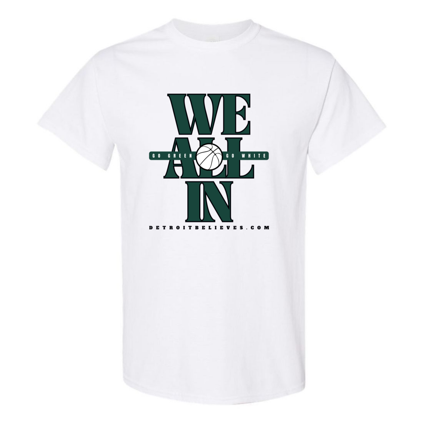 WE ALL IN Hoops Go Green Mens T-Shirt