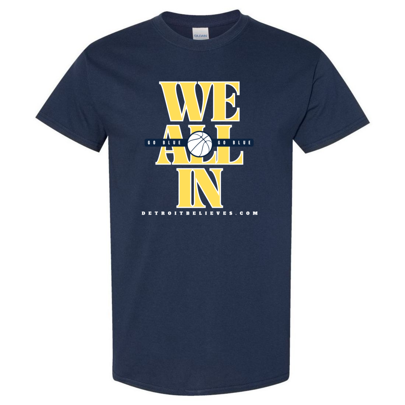 WE ALL IN Hoops Go Blue Mens T-Shirt