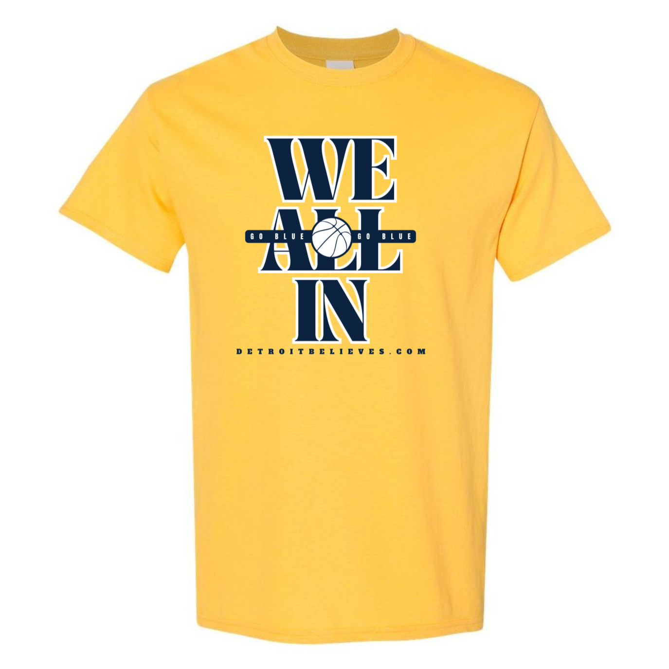 WE ALL IN Hoops Go Blue Mens T-Shirt