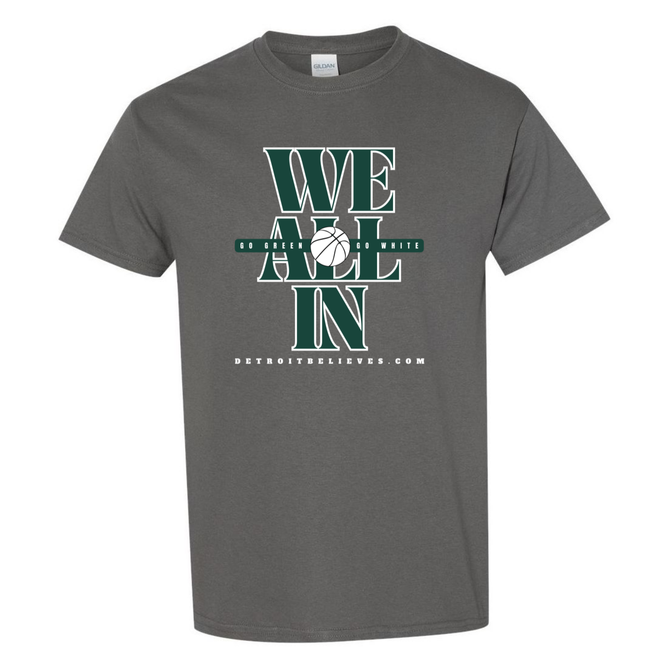 WE ALL IN Hoops Go Green Mens T-Shirt