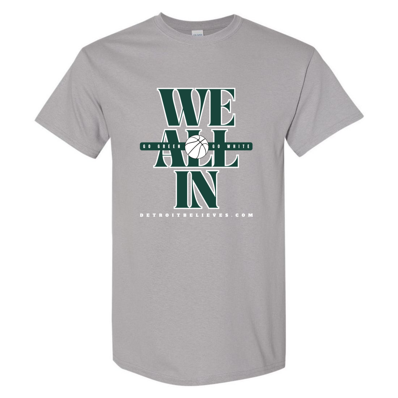 WE ALL IN Hoops Go Green Mens T-Shirt