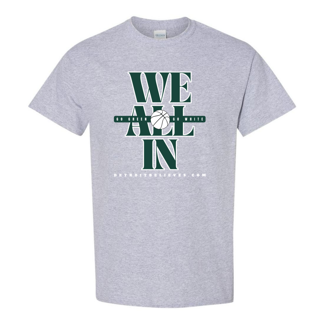 WE ALL IN Hoops Go Green Mens T-Shirt