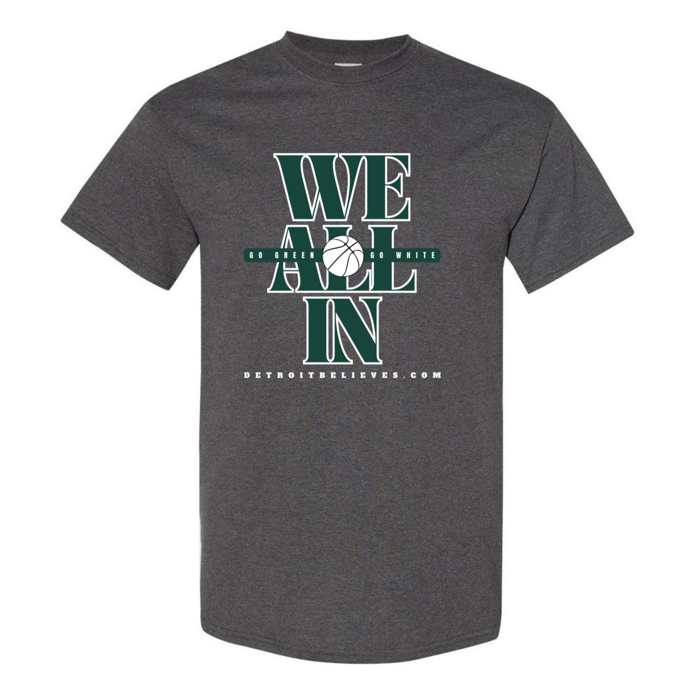 WE ALL IN Hoops Go Green Mens T-Shirt