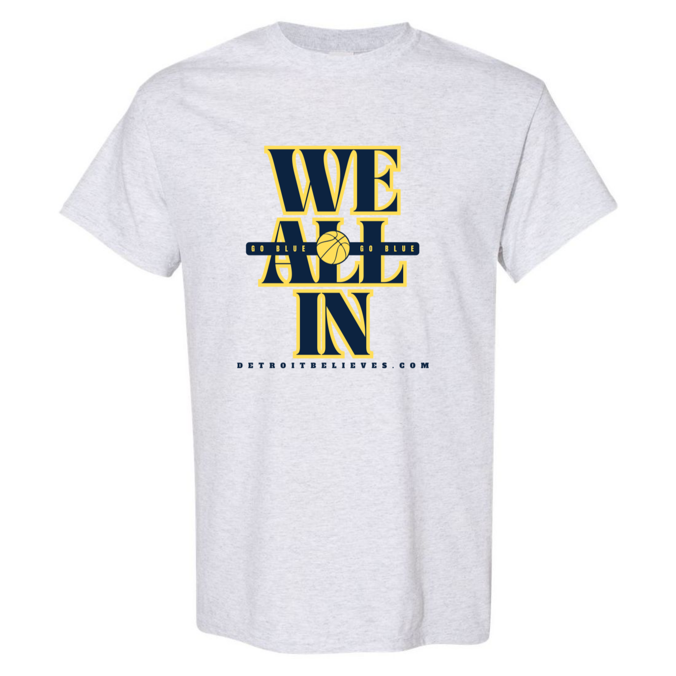 WE ALL IN Hoops Go Blue Mens T-Shirt