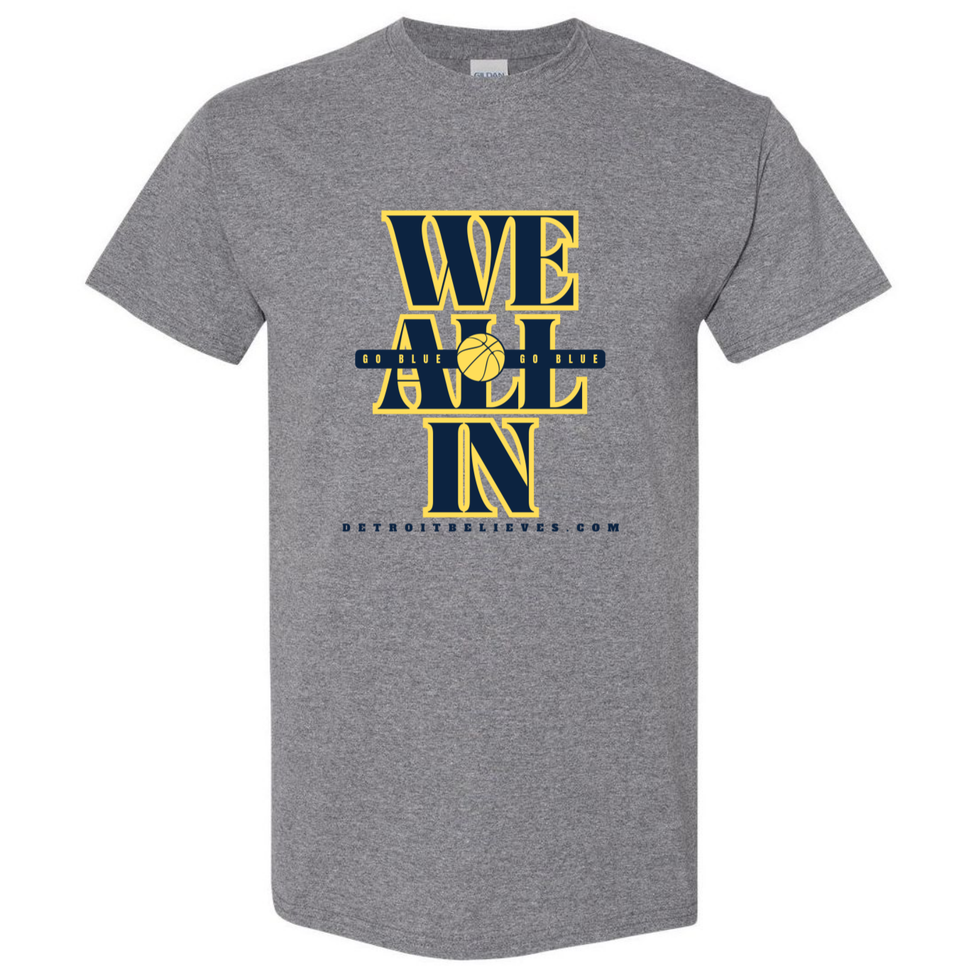 WE ALL IN Hoops Go Blue Mens T-Shirt