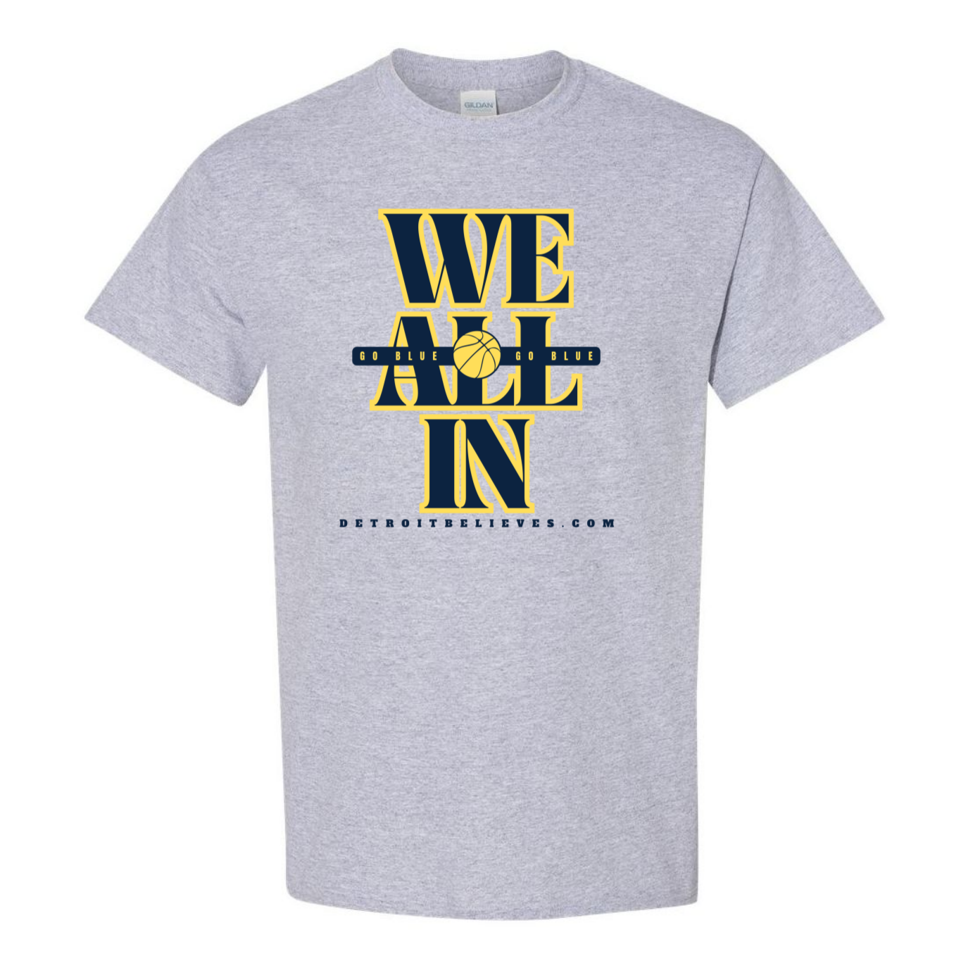 WE ALL IN Hoops Go Blue Mens T-Shirt