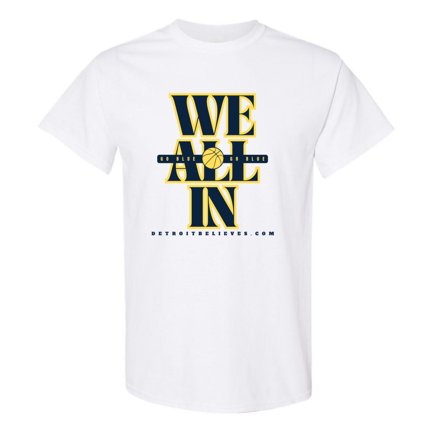 WE ALL IN Hoops Go Blue Mens T-Shirt