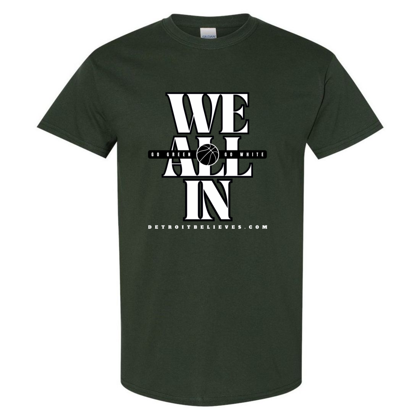 WE ALL IN Hoops Go Green Mens T-Shirt