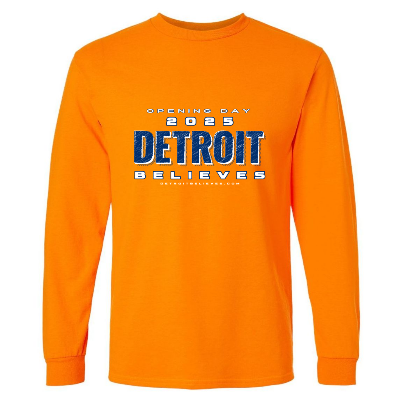 OPENING DAY Detroit Baseball Mens Long Sleeve T-Shirt