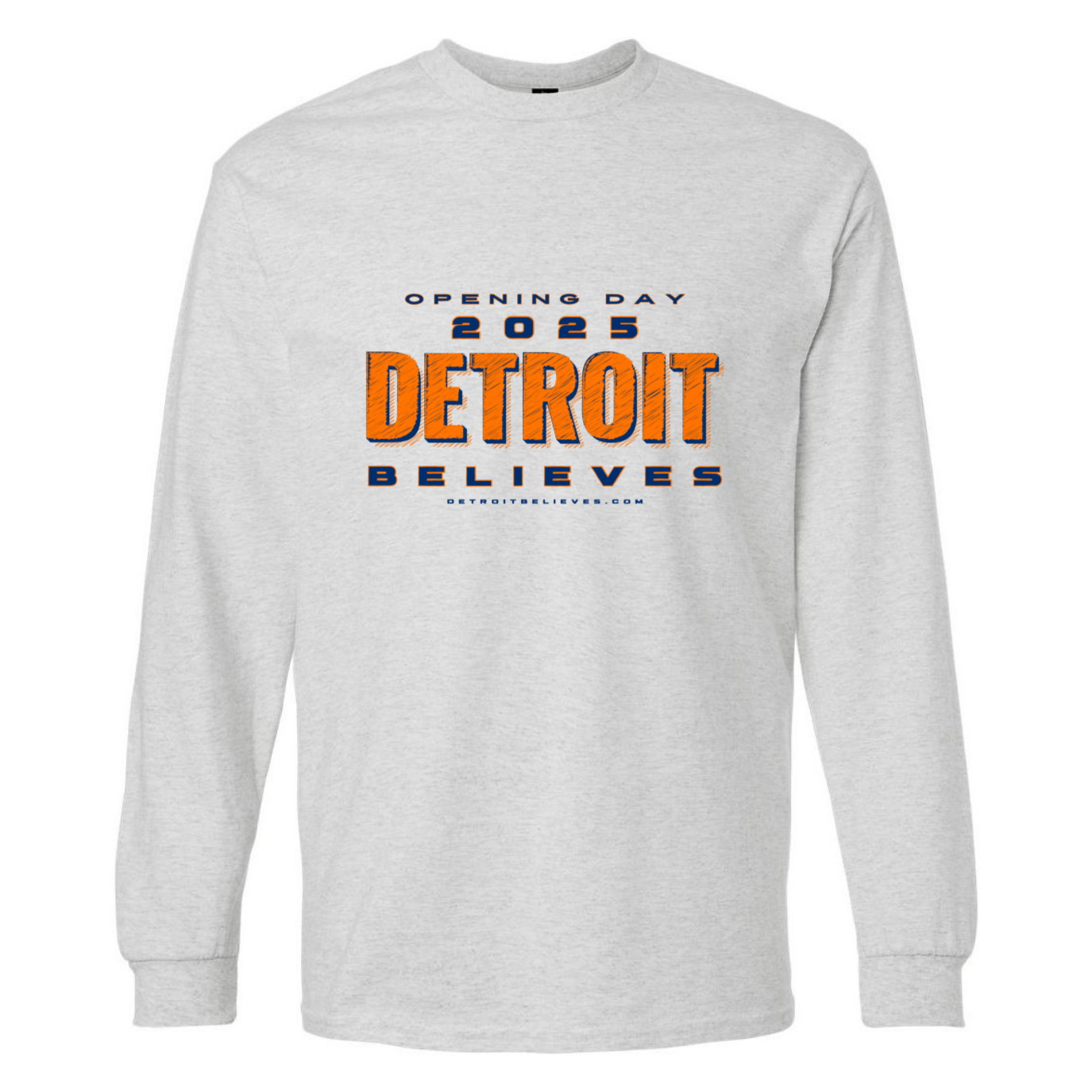 OPENING DAY Detroit Baseball Mens Long Sleeve T-Shirt