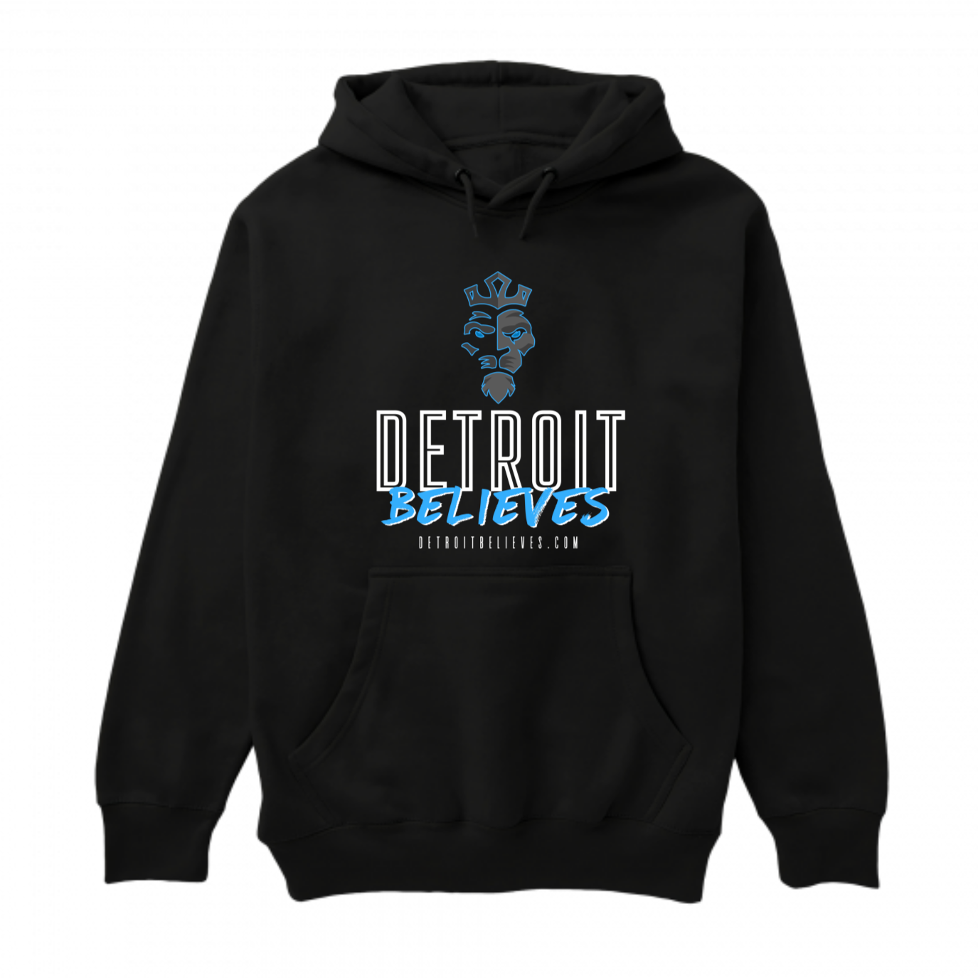 DETROIT BELIEVES Lion Head Detroit Football UNISEX Pullover Hoodie