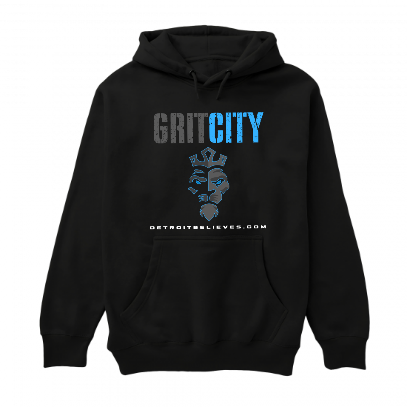 GRIT CITY Detroit Football UNISEX Pullover Hoodie